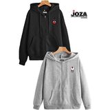 Spiderman Hello Kitty Sevgili Kombini 3 Iplik Fermuarlı Kapüşonlu Sweatshirt Polar Ceket 2li Set - Siyah - S - M