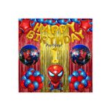 Spiderman Örümcek Adam Balon Set Balon Folyo Set Spiderman Konsept Doğum Günü Set 1 Yaş Balon