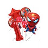 Spiderman Örümcek Adam Konsept 1 Yaş Balon Set Spiderman Örümcek Adam Konsept Doğum Günü Set