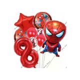 Spiderman Örümcek Adam Konsept 8 Yaş Balon Set Spiderman Örümcek Adam Konsept Doğum Günü Set