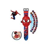 Spiderman Örümcek Adam Projeksiyonlu Dijital Çocuk Saati Duvara Yansıtmalı Projektör Saat Spiderman