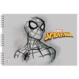 Spiderman Resim Defteri 35 x 50 cm 15 Yaprak - Siyah-Beyaz Örümcek Adam