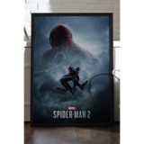 SPIDERMAN Spider-Man Siyah Ahşap Çerçeveli Poster, Dekoratif Oyun Duvar Tablosu