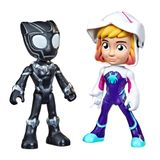 Spidey and His Amazing Friends Hero Reveal 2'li Paket, Marvel Aksiyon Figürleri, Maske Çevirme Özelliği, Hayalet Örümcek ve Kara Panter, 3+ Yıl