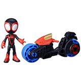 Spidey and His Amazing Friends Miles Morales Aksiyon Figürü, Oyuncak Motosikletli, Okul Öncesi Oyuncakları, 3 Yaş ve Üzeri