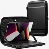 Spigen 14'' Taşıma Çantası MacBook & Notebook Laptop ile Uyumlu Rugged Armor Pro Pouch Black - AFA04270