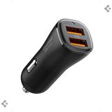 Spigen 30W USB-A 2 Port Araç içi Hızlı Şarj Aleti 18W + 12W Akım Korumalı Güç Adaptörü Çakmaklık iPhone & Android & iPad Type-C PD EV302 - ACP08700