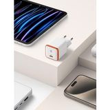 Spigen 30W Usb-C Mini Adaptör - Samsung Pps Destekli Hızlı Şarj Aleti İphone & Android & İpad & Macbook Type-C Ee301 White