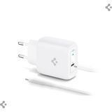 Spigen 45W USB-C Hızlı Şarj Aleti + Örgü Kablo PPS 2.0 Super Hızlı Şarj GaN Pro Isı Düşürücü Güç Adaptörü Akım Koruma iPhone & Android & iPad & MacBook Type-C White - ACH02589 - 45W + USB-C Cable