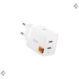 Spigen 47W USB-C 2 Port Mini Hızlı Şarj Aleti PPS 2.0 Super Hızlı Şarj GaN Pro Isı Düşürücü Güç Adaptörü Akım Koruma iPhone & Android & iPad & MacBook Type-C White - ACH08707 - Beyaz