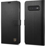 Spigen 605CS25819 Samsung Galaxy S10 La Manon Wallet Saffiano Black Kılıf