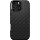 Spigen Apple iPhone 16 Pro ile Uyumlu ince Kılıf Liquid Air Hava Kanalı Teknolojisi™ Askeri Sınıf Koruma Matte Black Dokulu Yüzey Kapak - ACS08117