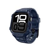 Spigen Apple Watch 11/10 Ile Uyumlu 42 Mm Rugged Armor Pro 2 Navy Blue Akıllı Saat Kordon - Lacivert
