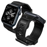 Spigen Apple Watch 42/41mm Seri 11/10/9/8/7 ile Uyumlu Kordon Band Rugged Band Darbelere Dayanıklı Silikon Siyah Karbon Kayış - AMP02855 (Spigen TR Garantili)