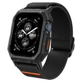 Spigen Apple Watch 45mm (Seri 9/8/7) Kılıf & Kordon Kayış Lite Fit Pro Matte Black - ACS07103
