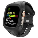 Spigen Apple Watch 49mm Ultra 3/2/1 ile Uyumlu Kılıf & Kordon Liquid Air Pro Kaymaz Dokulu Yüzey Siyah Kayış - ACS05463 (Spigen TR Garantili)