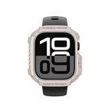 Spigen Apple Watch Seri 11/10 Ile Uyumlu 42 Mm Kılıf Rugged Armor 2 Dune Beige Akıllı Saat Kordon - Bej