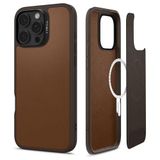 Spigen Ciel by CYRILL iPhone 16 Pro Max ile Uyumlu MagSafe Kılıf Kajuk Mag Vegan Deri Kahverengi Kapak - ACS08397 (Spigen TR Garantili)
