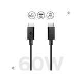 Spigen Essential 2M Usb-C To Usb-C 60W Kablo Aca08720 Siyah