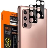 Spigen Galaxy Note 20 ile Uyumlu Kamera Lens Koruyucu, tR Optic Glass Black (2 Adet) Black