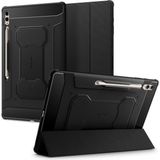 Spigen Galaxy Tab S10 Ultra / S9 Ultra / S8 Ultra ile Uyumlu Kılıf Rugged Armor Pro Stand özellikli Üst Düzey Koruma Siyah Karbon Kapak - ACS06538 (Spigen TR Garantili)