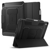 Spigen iPad Air 13" (M4 2026 / M3 2025 / M2 2024) ile Uyumlu Kılıf Rugged Armor Pro Stand özellikli Üst Düzey Koruma Siyah Karbon Kapak - ACS07669 (Spigen TR Garantili)