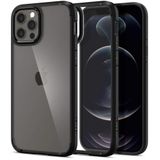 Spigen iPhone 12 / 12 Pro ile Uyumlu Kılıf Ultra Hybrid Sararmaya Dayanıklı Siyah Şeffaf Kapak - ACS01703 (Spigen TR Garantili)