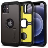Spigen iPhone 12 mini ile Uyumlu Kılıf Tough Armor Stand özellikli Çift Katmanlı Zırh Koruma Füme Kapak - ACS01752 (Spigen TR Garantili)