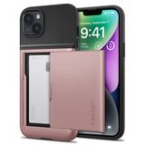 Spigen iPhone 14 Plus ile Uyumlu Kılıf Slim Armor CS Kartlıklı Çift Katmanlı Zırh Koruma Gül Rengi Kapak - ACS04912 (Spigen TR Garantili)