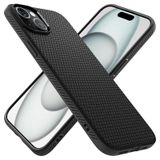 Spigen iPhone 15 ile Uyumlu Kılıf Liquid Air Kaymaz Dokulu Yüzey Siyah Kapak - ACS06790 (Spigen TR Garantili)