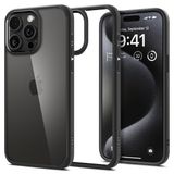 Spigen iPhone 15 Pro Max ile Uyumlu Kılıf Ultra Hybrid Sararmaya Dayanıklı Siyah Şeffaf Kapak - ACS06570 (Spigen TR Garantili)