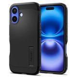 Spigen iPhone 16 ile Uyumlu Kılıf Tough Armor Stand özellikli Çift Katmanlı Zırh Koruma Siyah Kapak - ACS08386 (Spigen TR Garantili)