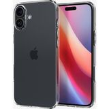 Spigen iPhone 16 Plus ile Uyumlu Kılıf Crystal Flex Sararmaya Dayanıklı ince Gül Rengi Şeffaf Kapak - ACS08094 (Spigen TR Garantili)