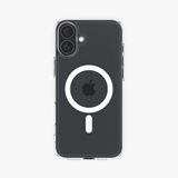 Spigen iPhone 16 Plus ile Uyumlu MagSafe Kılıf Crystal Hybrid Mag Fit White - ACS08096