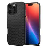 Spigen iPhone 16 Pro ile Uyumlu Kılıf Liquid Air Kaymaz Dokulu Yüzey Siyah Kapak - ACS08117 (Spigen TR Garantili)