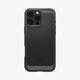 Spigen iPhone 16 Pro Kılıf Rugged Armor MagFit MagSafe özellikli Matte Black - ACS08115