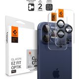 Spigen iPhone 17 Pro/Pro Max / 16 Pro/16 Pro Max / 15 Pro/15 Pro Max ile Uyumlu Kamera Lens Koruyucu Cam Kolay Kurulum Glas.tR EZ Fit Optik Pro (2 Adet) Black - AGL05205 - Siyah