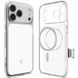 Spigen iPhone 18 Pro Max / 17 Pro Max ile Uyumlu MagSafe Kılıf Ultra Hybrid T Mag Fit Glossy White - ACS10046