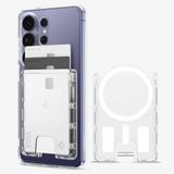 Spigen MagSafe & Magnet Destekli Cüzdan Ultra Hybrid Mag Fit (3 Kartlık) Şeffaf - AFA09206