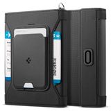 Spigen RFID Korumalı Pasaport Kılıfı + MagSafe Destekli Mag Fit Cüzdan Seyahat Çantası Siyah - AFA11344 (Spigen TR Garantili)