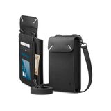 Spigen Tüm Telefonlar ile Uyumlu Ayarlanabilir Askılı Cüzdan Seyahat Çantası Valentinus Black - AFA07129