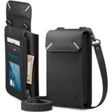 Spigen Tüm Telefonlar ile Uyumlu Ayarlanabilir Omuz Askılı Cüzdan/Seyahat Çantası Valentinus Siyah - AFA07129 (Spigen TR Garantili)