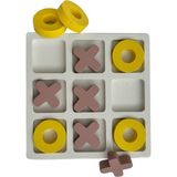 Spika & co Tic Tac Toe Beyaz Pembe Sarı Ahşap Oyuncak - Beyaz - Pembe - Sarı - Standart