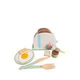 Spika&co Renkli Ve Hareketli Tost Makinası Ve Kahvaltı Ahşap Oyuncak Seti