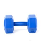 Spin 2 X 5 Kg Plastik Köşeli Mavi Dambıl