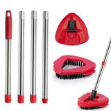 Spin Mop O Ceda EasyWring 1 Tank Sistemi için Sap Seti ile Kafa Tabanlı Ovma Fırçasını Değiştirin, Duş Zemin Temizleyici, Banyo Mutfak Fayansı için Sert Kıl Temizleme Fırçası, Durulama Temizliğine