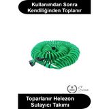 Spiral Bahçe Hortumu 30 Metre Kendiliğinden Toplanan Otomatik Kıvrılmaz Esnek Yaylı Hafif Dayanıklı Su Seti Çok Fonksiyo