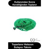 Spiral Bahçe Hortumu 30 Metre Kendiliğinden Toplanan Otomatik Kıvrılmaz Esnek Yaylı Hafif Dayanıklı