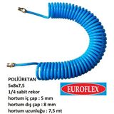 Spiral Hava Hortum 5X8 7,5Mt 1/4" Düz Rekor Icp Euroflex