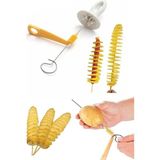 Spiral Patates Dilimleyici Çubukta Patates Cips Yapma Aparatı - Çok Renkli